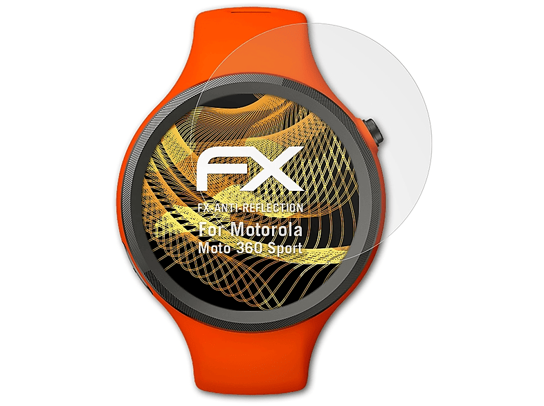 ATFOLIX 3x FX-Antireflex Displayschutz(für Motorola Moto 360 Sport) | Smartwatch Schutzfolien & Gläser