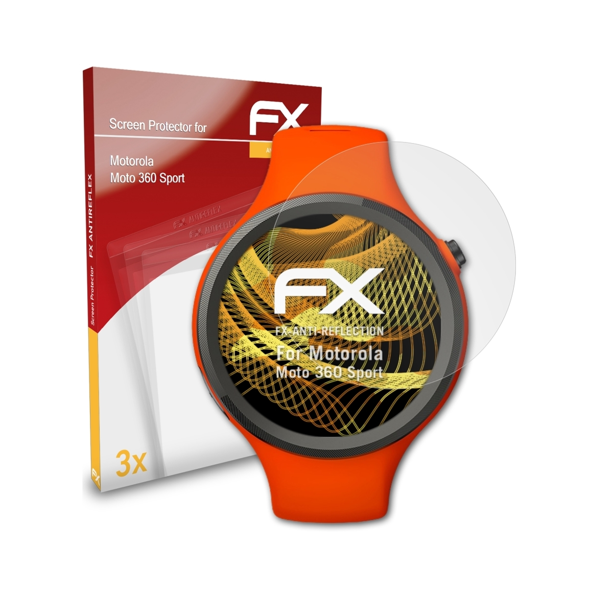 3x Moto FX-Antireflex Motorola ATFOLIX 360 Displayschutz(für Sport)