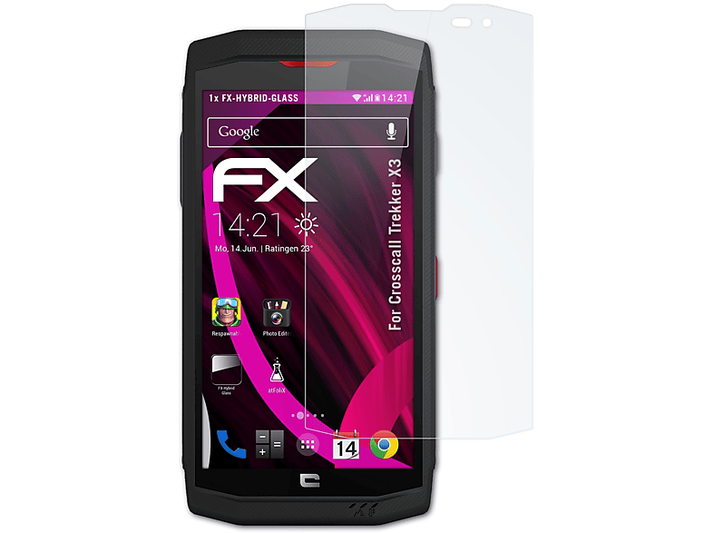 Crosscall ATFOLIX Schutzglas(für FX-Hybrid-Glass X3) Trekker