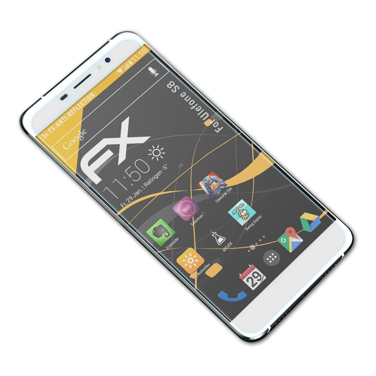 ATFOLIX 3x FX-Antireflex Displayschutz(für Ulefone S8)