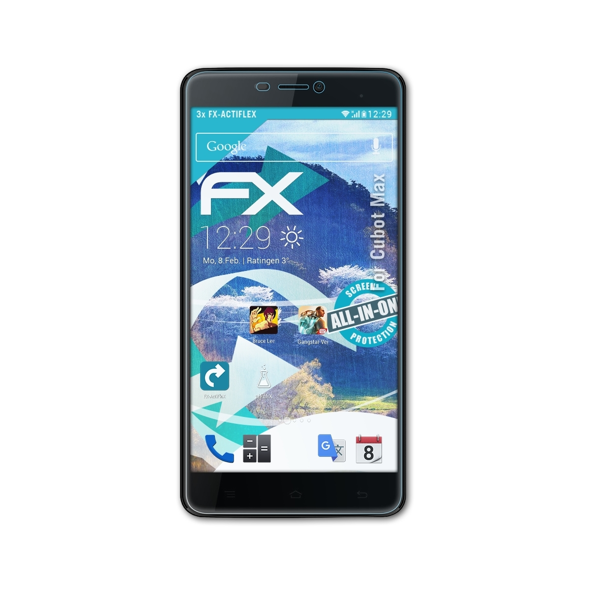 ATFOLIX 3x FX-ActiFleX Displayschutz(für Cubot Max)
