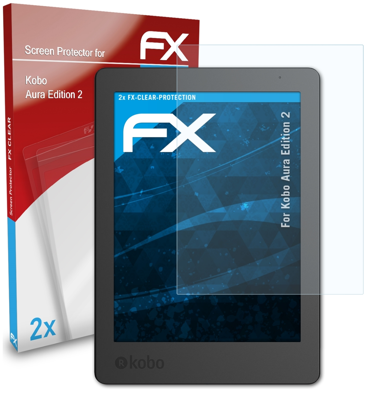 ATFOLIX 2x FX-Clear Displayschutz(für Edition 2) Aura Kobo