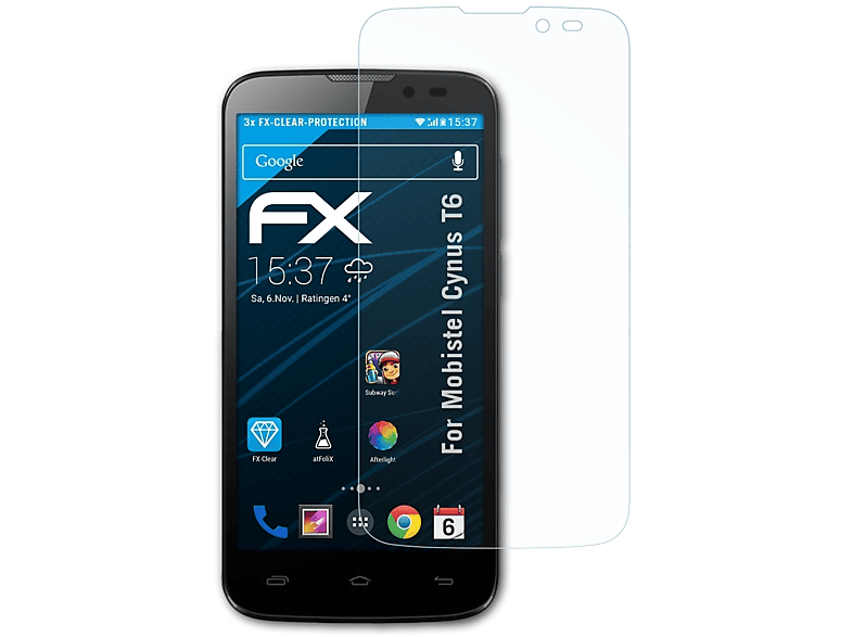 Mobistel FX-Clear ATFOLIX 3x Cynus T6) Displayschutz(für