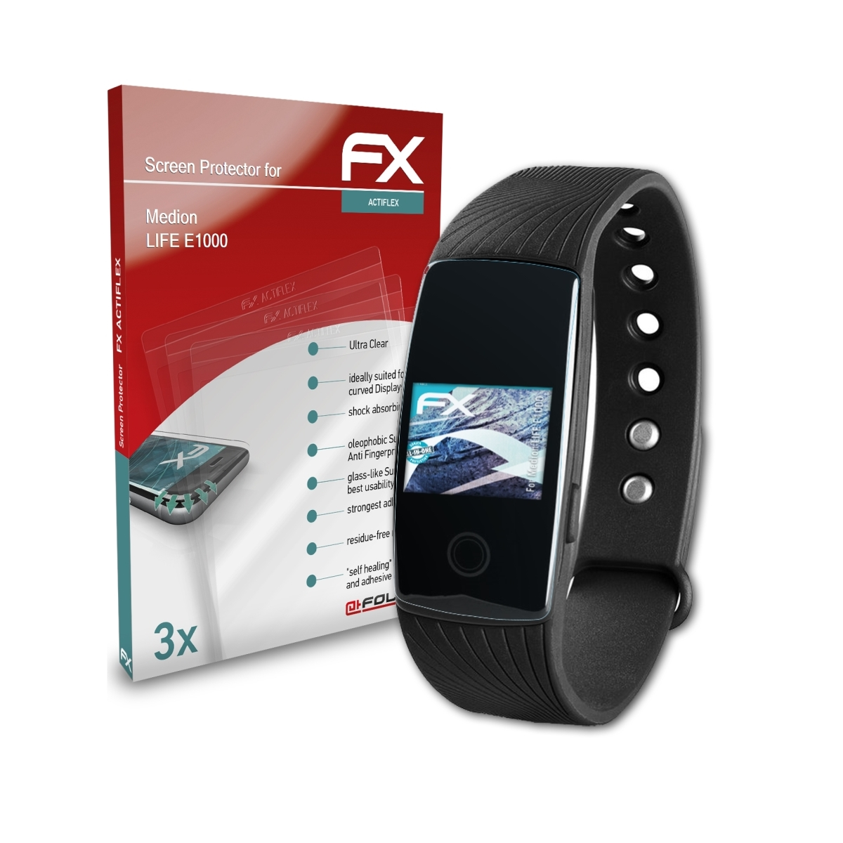 ATFOLIX 3x FX-ActiFleX Medion LIFE Displayschutz(für E1000)