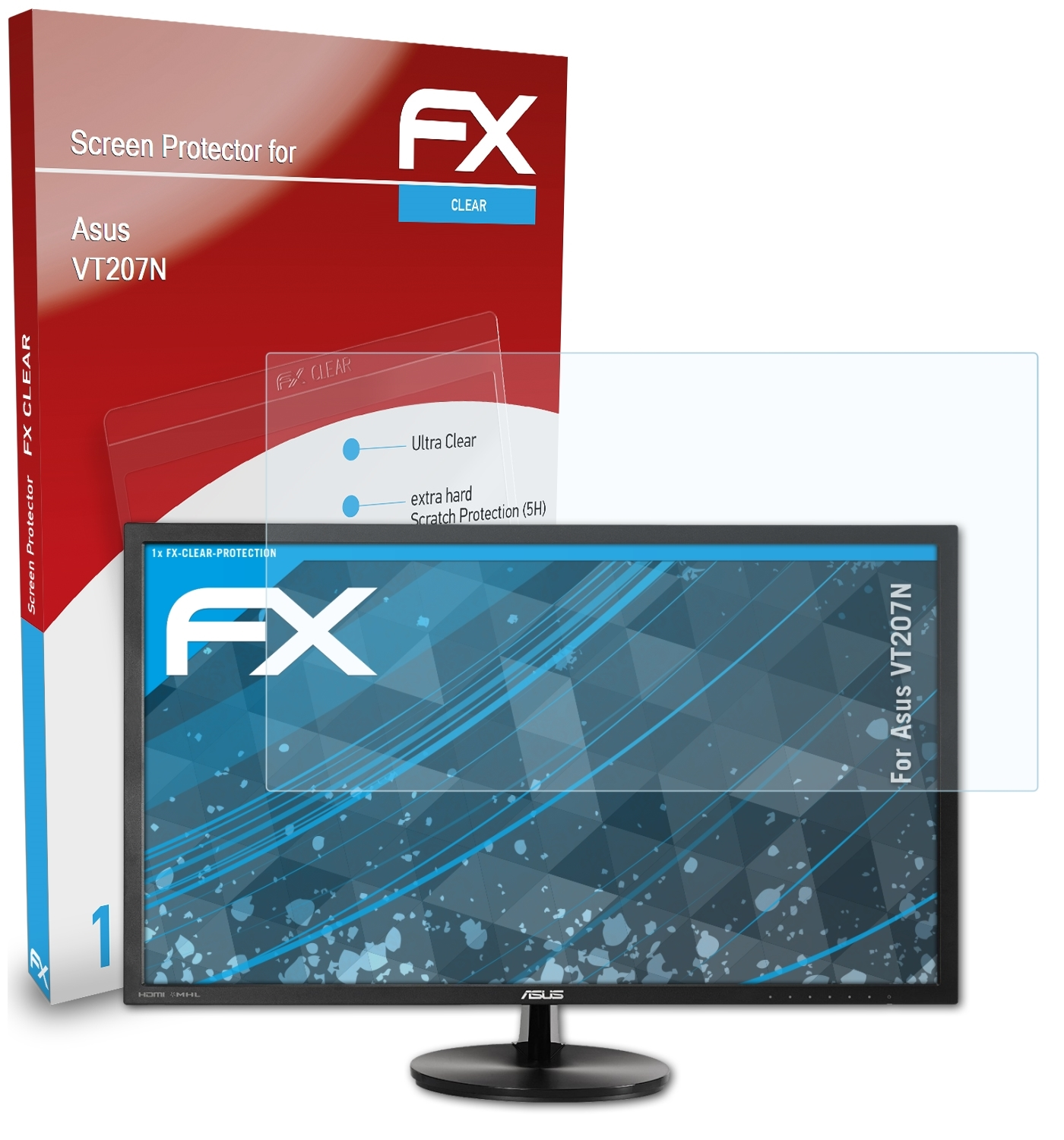 ATFOLIX FX-Clear Displayschutz(für Asus VT207N)