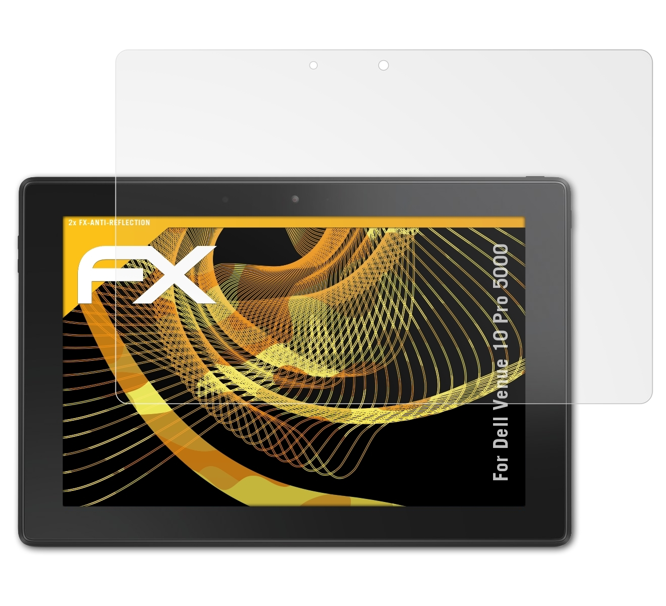 ATFOLIX 2x FX-Antireflex Displayschutz(für Dell 5000) Pro Venue 10