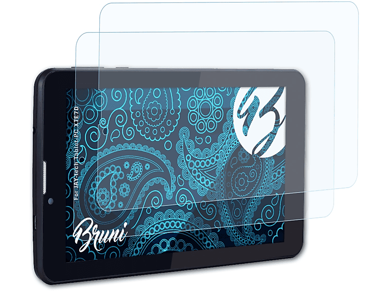 BRUNI 2x Basics-Clear Schutzfolie(für JAY-tech Tablet-PC XTE7D)
