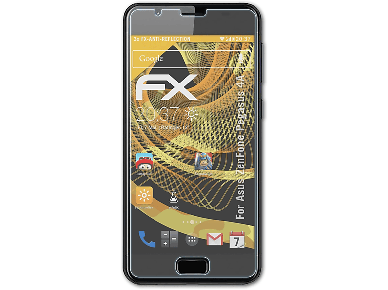 ATFOLIX 3x ZenFone FX-Antireflex Displayschutz(für 4A) Asus Pegasus