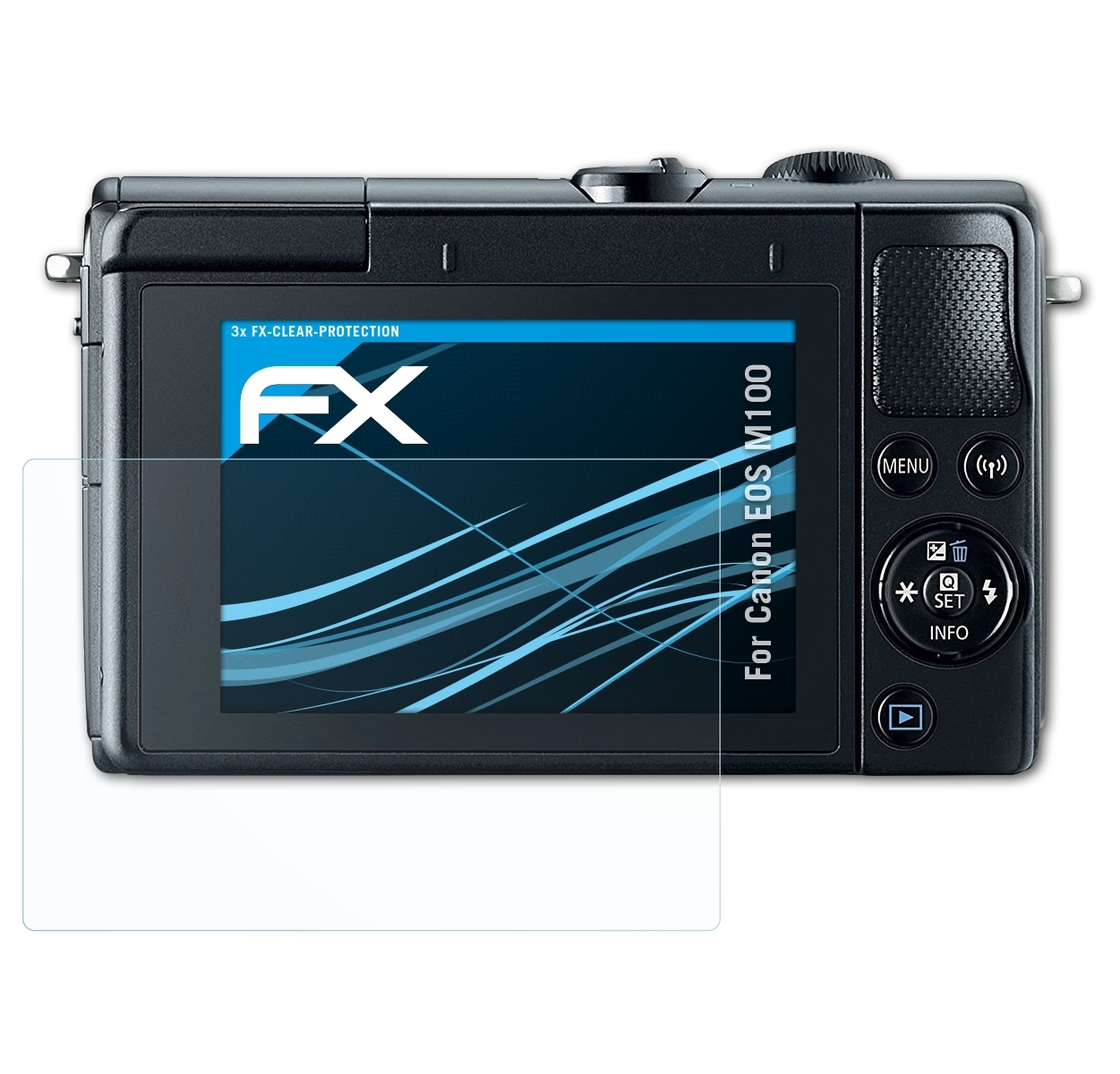 ATFOLIX FX-Clear Canon 3x M100) Displayschutz(für EOS