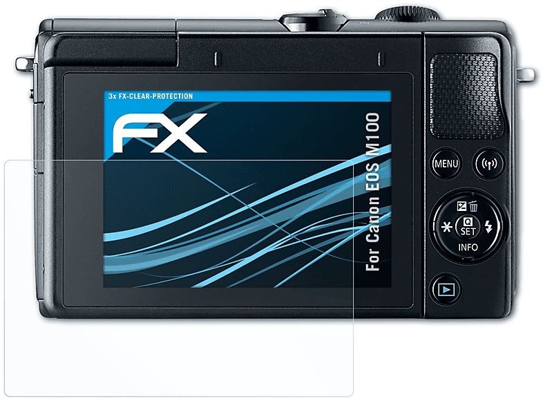ATFOLIX 3x FX-Clear Canon Displayschutz(für M100) EOS