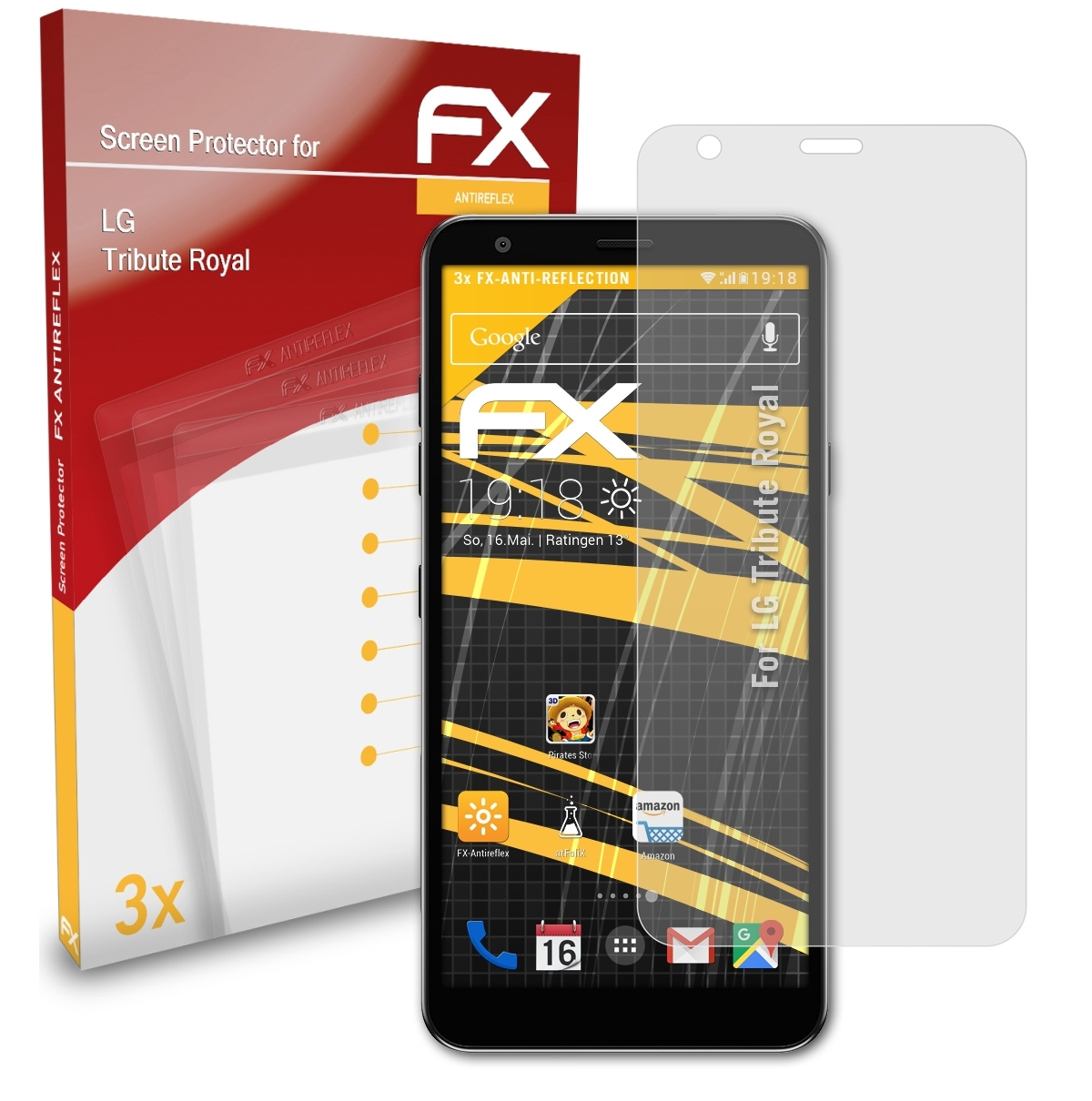 ATFOLIX 3x FX-Antireflex Displayschutz(für LG Royal) Tribute