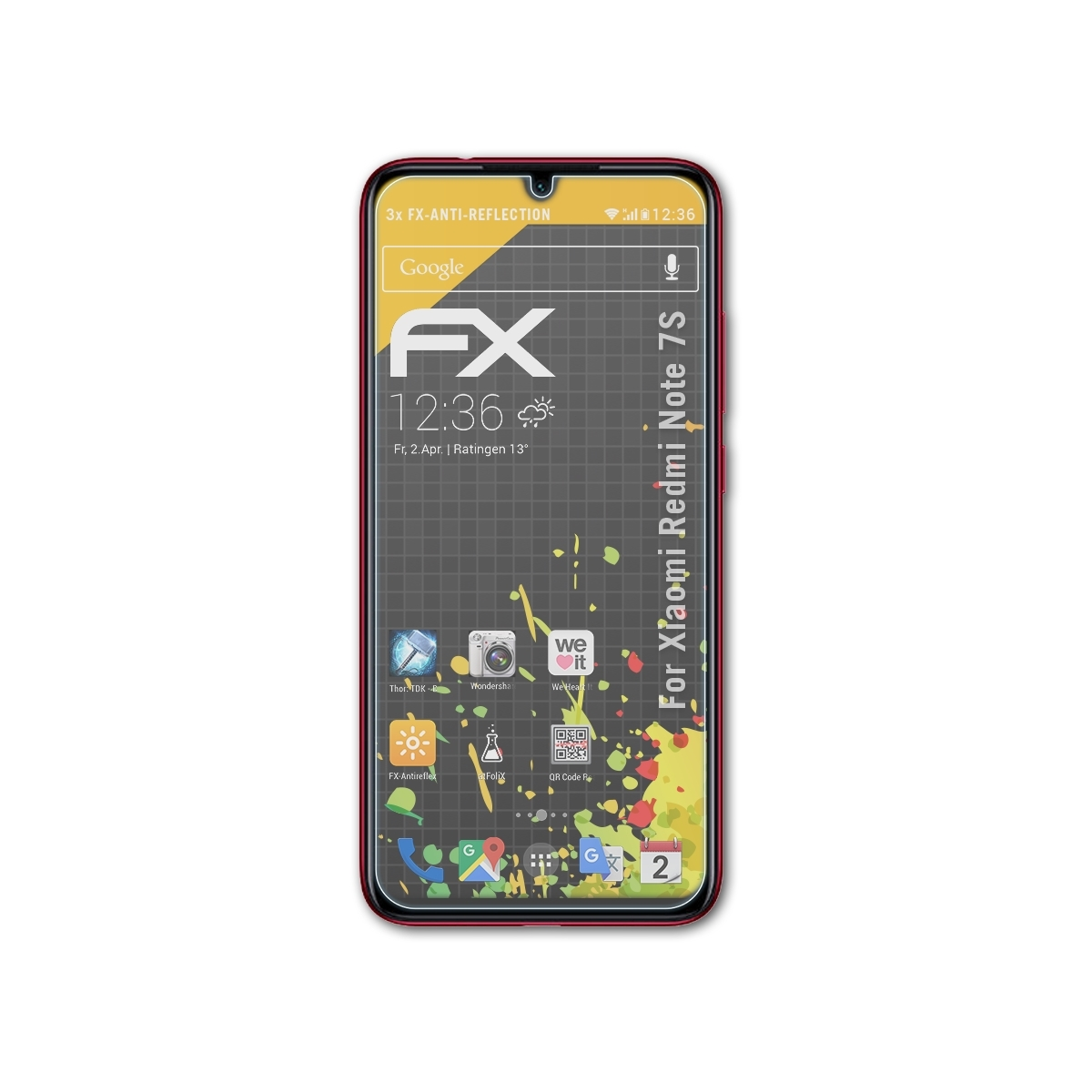 7S) FX-Antireflex 3x Note Xiaomi Displayschutz(für Redmi ATFOLIX