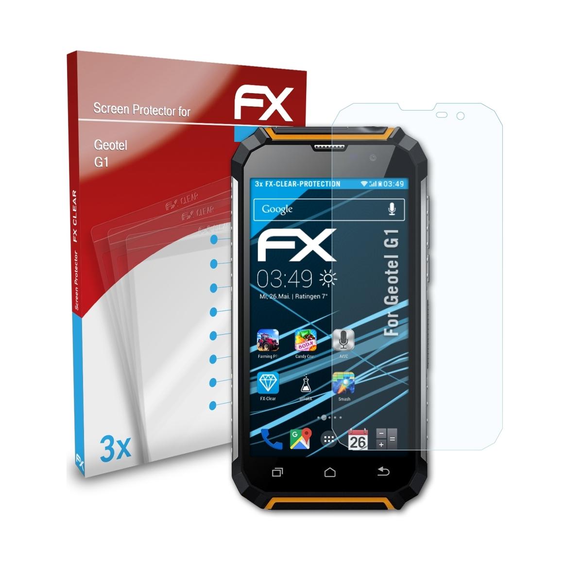 ATFOLIX 3x G1) Geotel FX-Clear Displayschutz(für