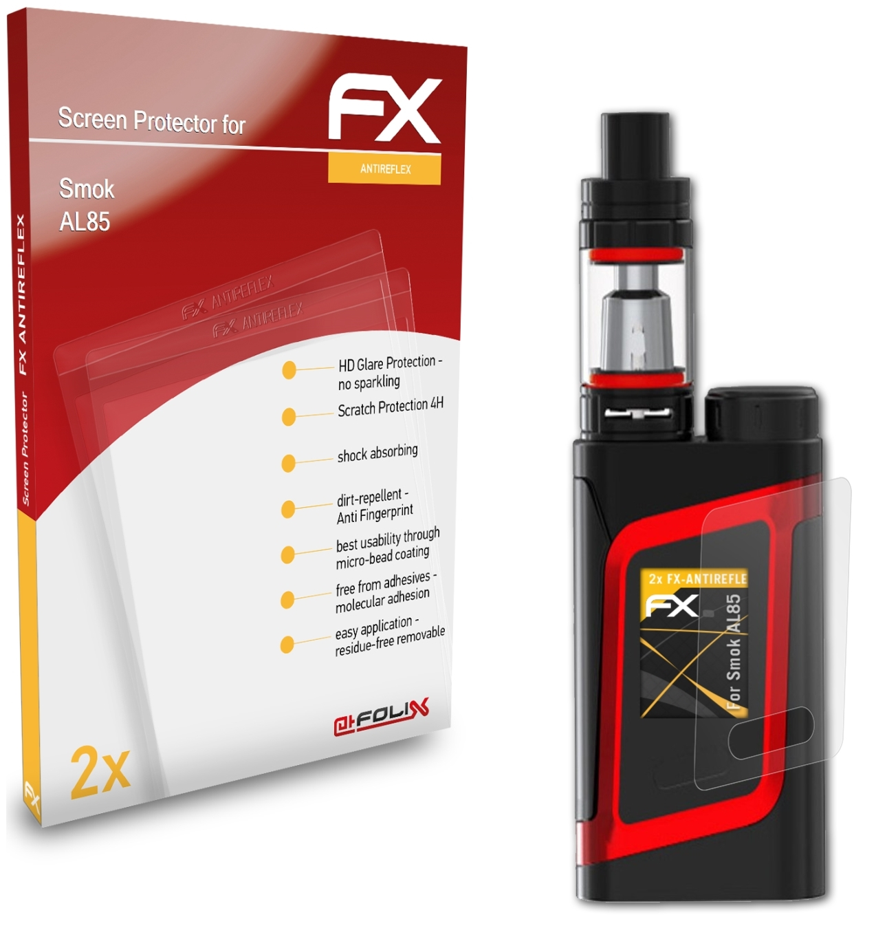Smok FX-Antireflex Displayschutz(für AL85) 2x ATFOLIX