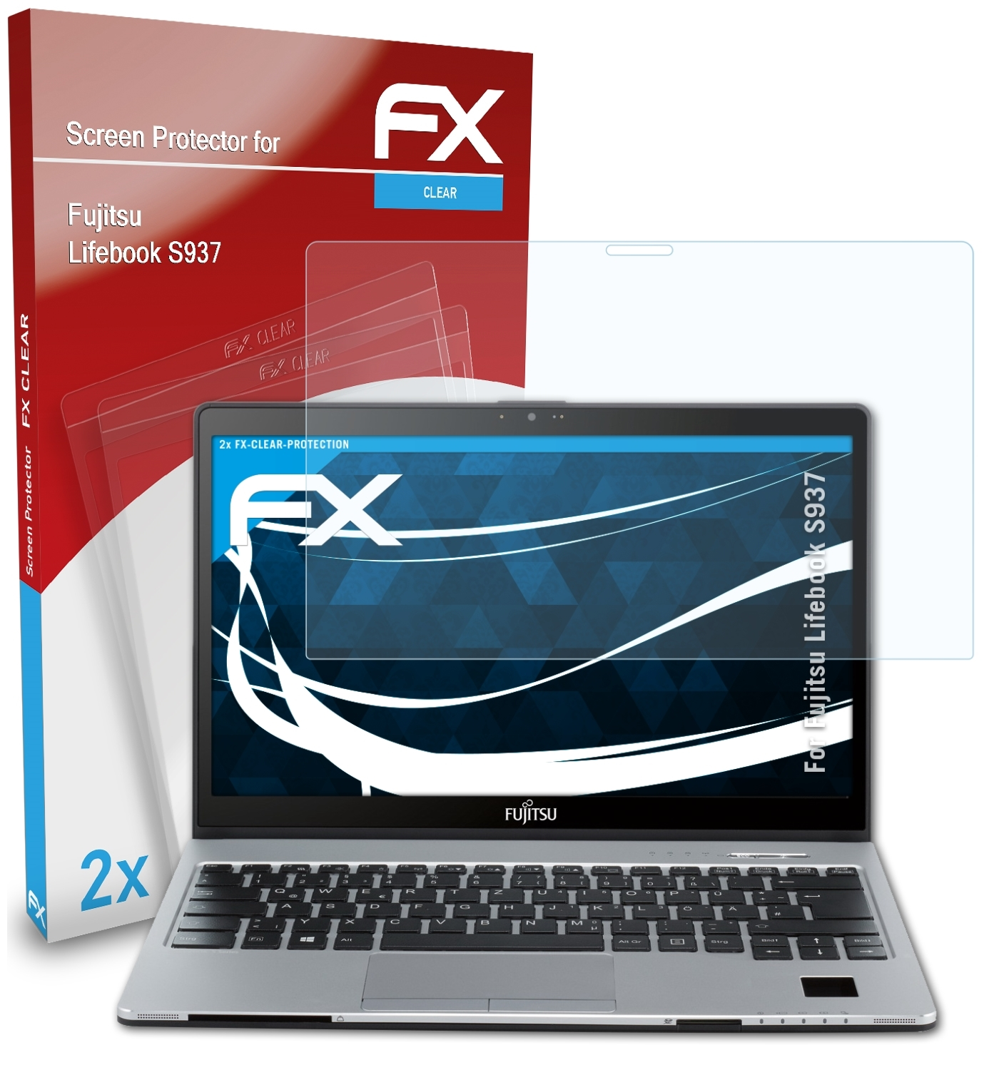 2x Displayschutz(für FX-Clear Lifebook ATFOLIX Fujitsu S937)