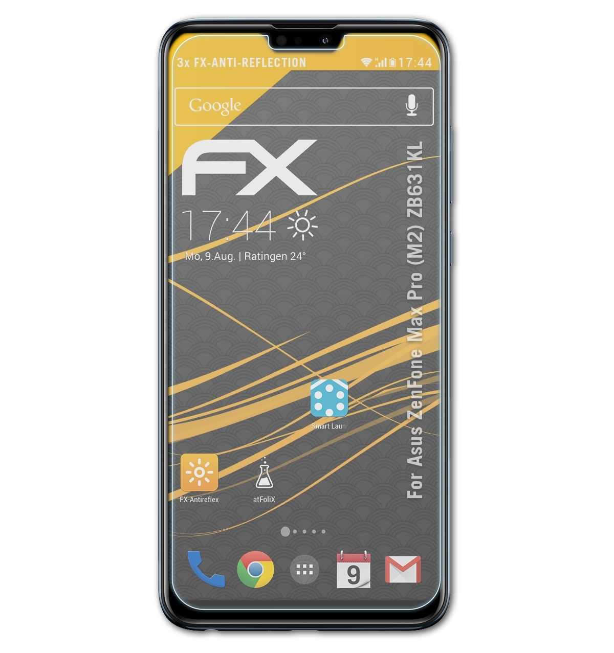 ATFOLIX 3x FX-Antireflex Max (ZB631KL)) ZenFone Displayschutz(für Asus Pro (M2)