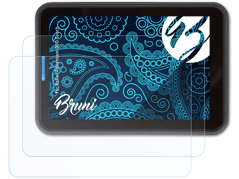 BRUNI 2x Basics-Clear Schutzfolie(für Rollei Actioncam 560 Touch)