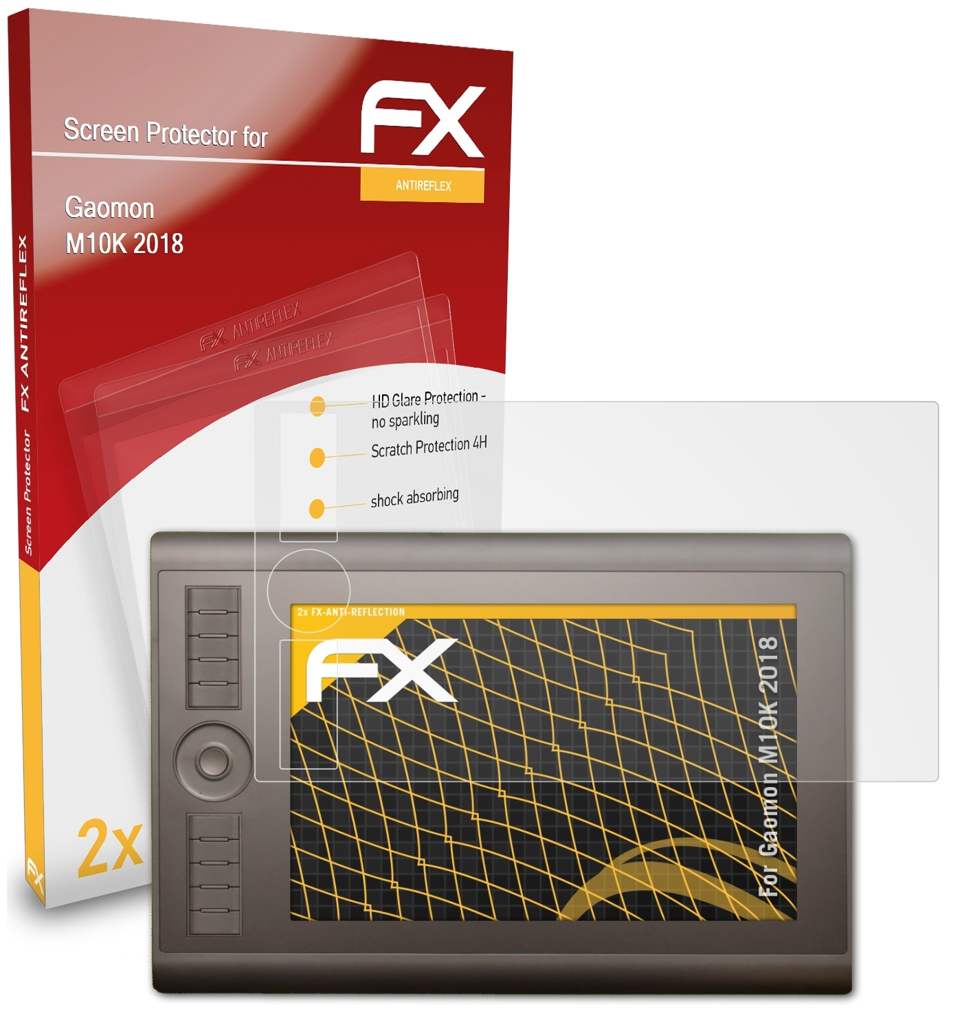 ATFOLIX 2x FX-Antireflex Displayschutz(für 2018) M10K Gaomon