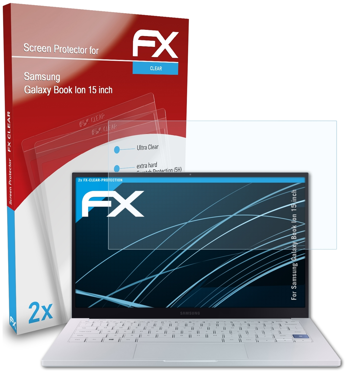 inch)) Displayschutz(für ATFOLIX (15 FX-Clear Galaxy Book Samsung 2x Ion