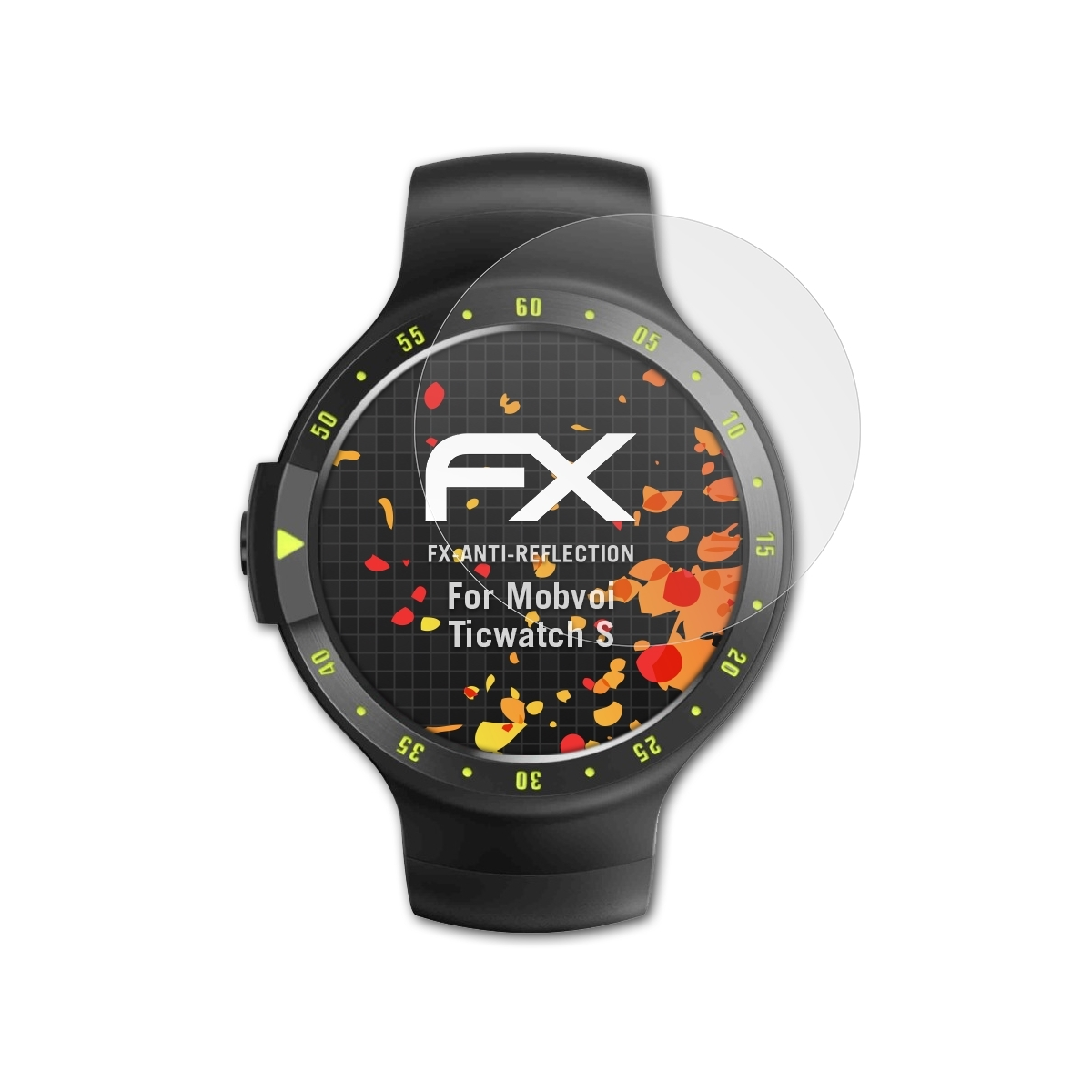 FX-Antireflex Displayschutz(für 3x Ticwatch ATFOLIX S) Mobvoi