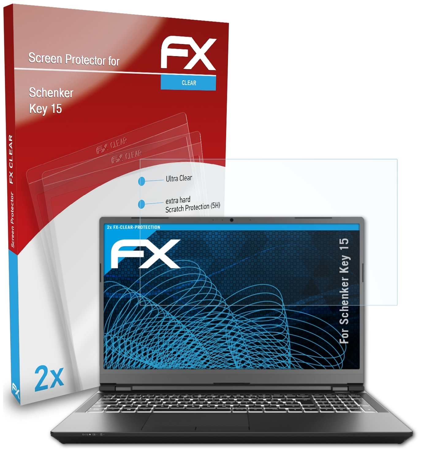 15) FX-Clear 2x ATFOLIX Schenker Key Displayschutz(für