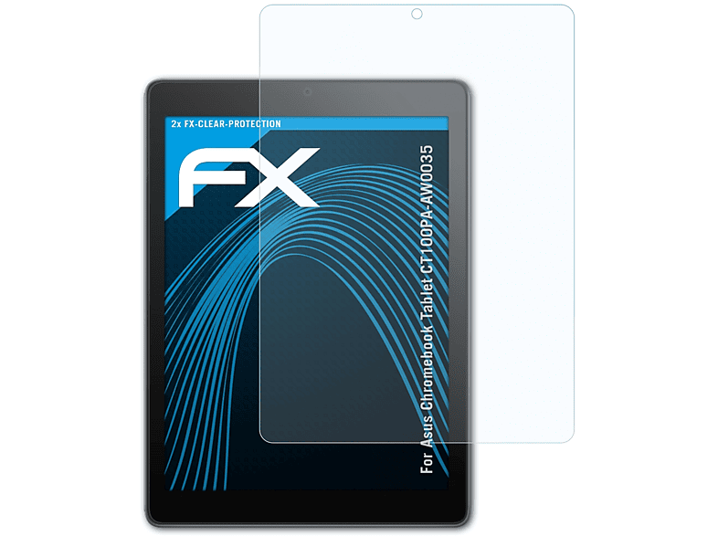 ATFOLIX 2x FX-Clear Displayschutz(für (CT100PA-AW0035)) Tablet Chromebook Asus