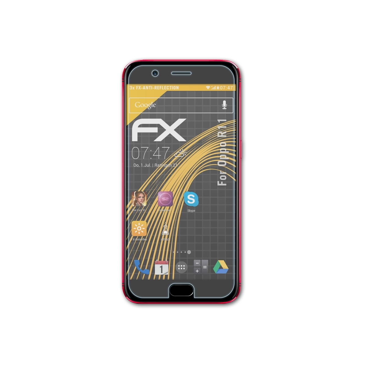 ATFOLIX 3x FX-Antireflex R11) Oppo Displayschutz(für