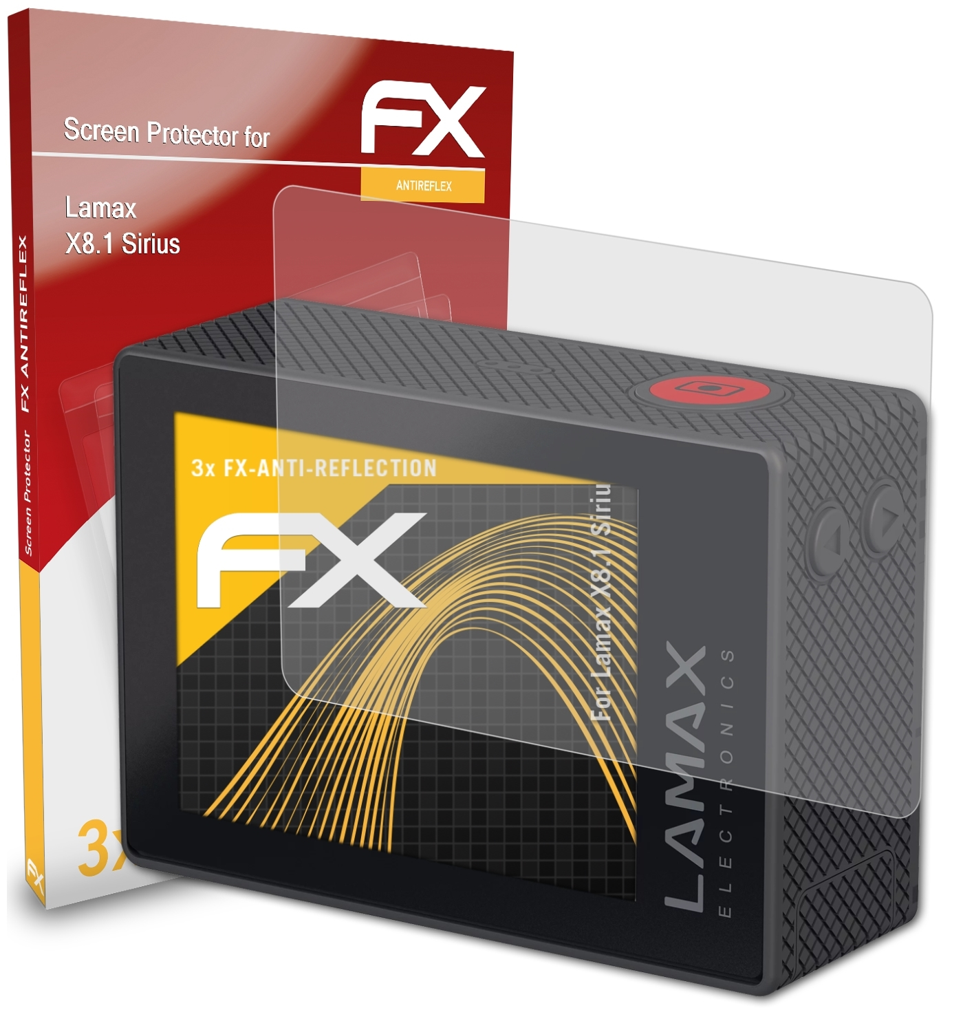ATFOLIX 3x FX-Antireflex Displayschutz(für Sirius) X8.1 Lamax