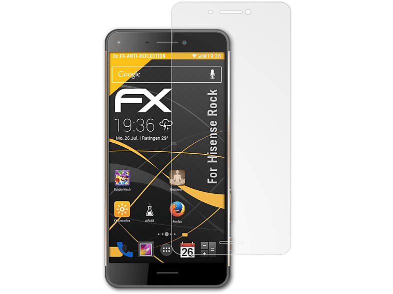 ATFOLIX 3x Hisense Rock) Displayschutz(für FX-Antireflex