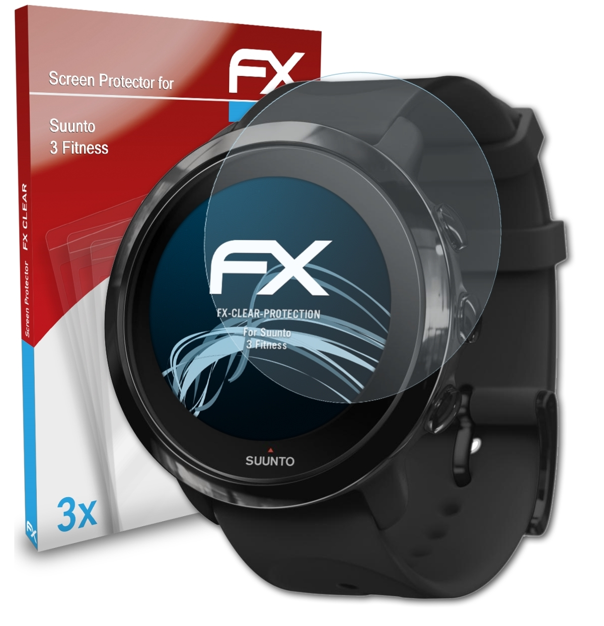 FX-Clear Fitness) Suunto 3 3x ATFOLIX Displayschutz(für