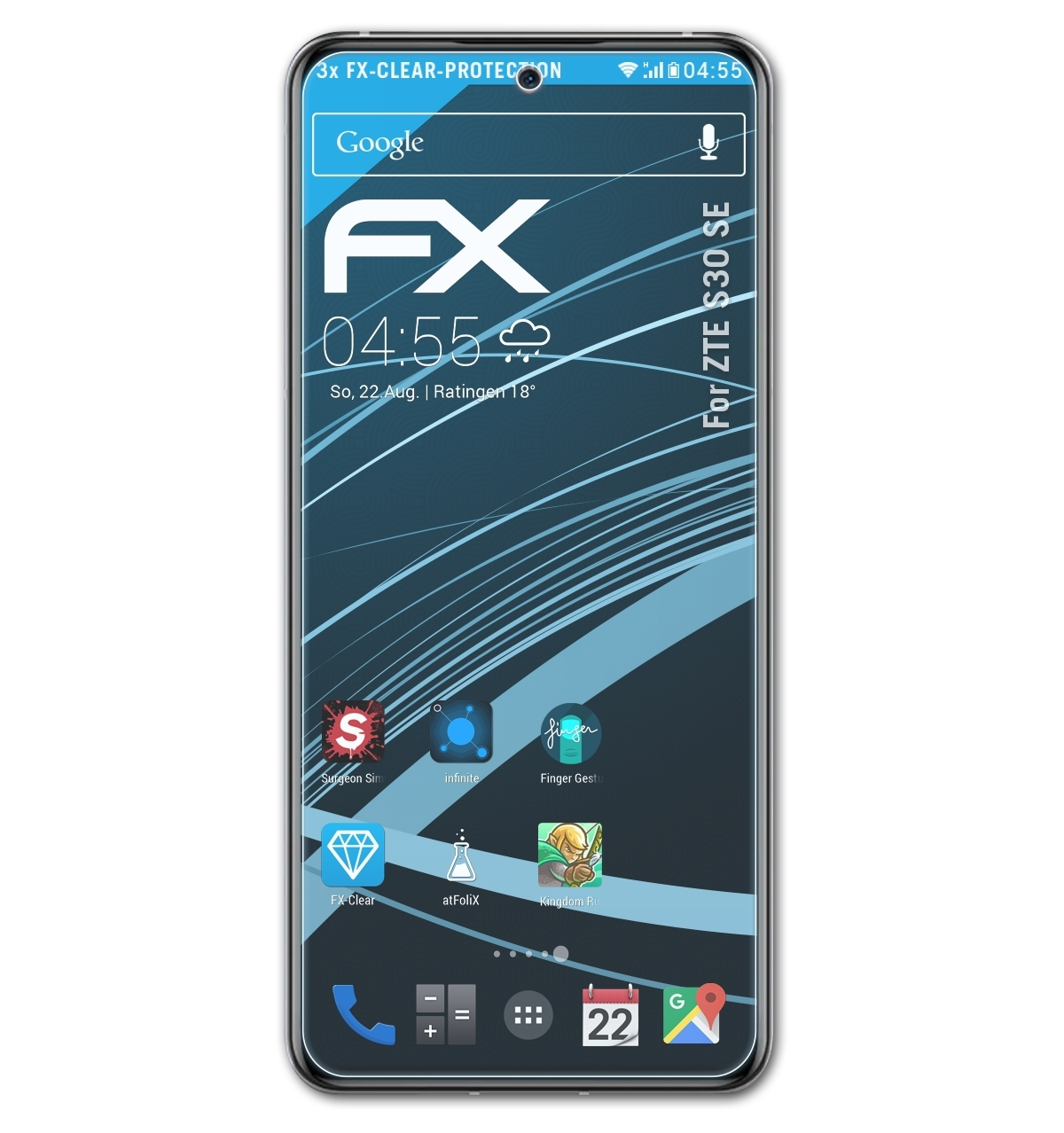 ATFOLIX FX-Clear S30 ZTE SE) 3x Displayschutz(für