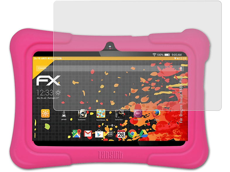 FX-Antireflex ATFOLIX Displayschutz(für Touch 2x Dragon Y88X Plus)
