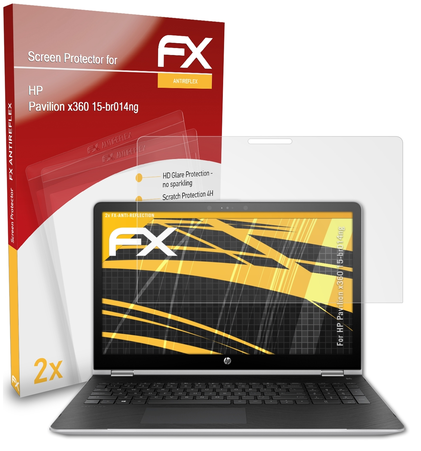 15-br014ng) x360 HP Pavilion 2x FX-Antireflex ATFOLIX Displayschutz(für