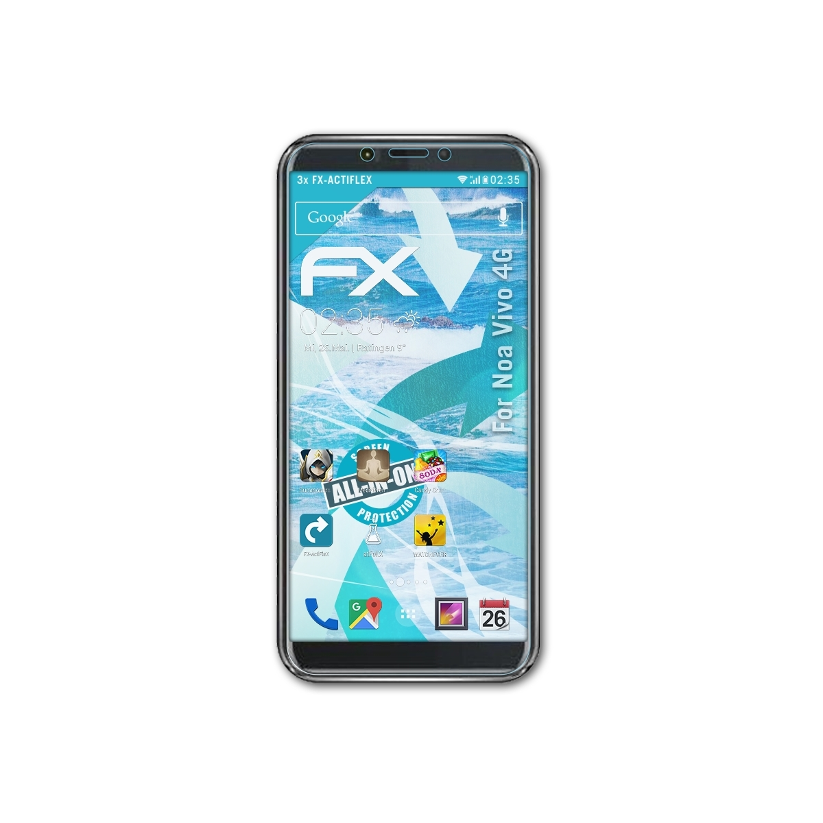 Vivo FX-ActiFleX ATFOLIX 4G) Noa Displayschutz(für 3x