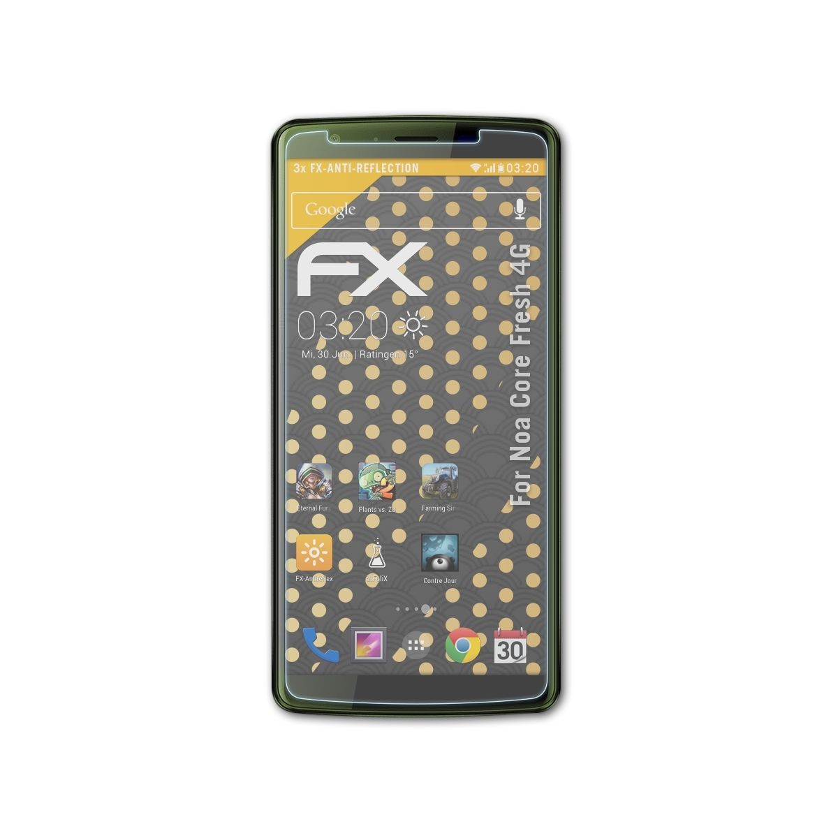 ATFOLIX 3x FX-Antireflex Displayschutz(für Noa Fresh Core 4G)