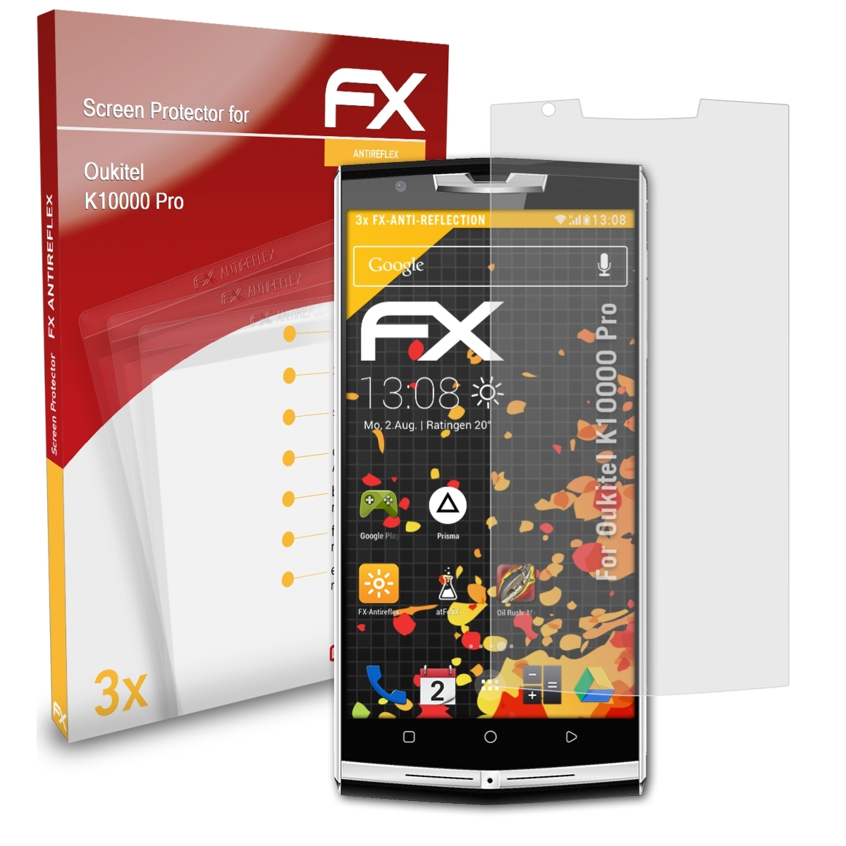 Pro) 3x ATFOLIX FX-Antireflex K10000 Displayschutz(für Oukitel