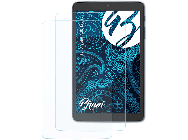 BRUNI 2x Basics-Clear Schutzfolie(für Alcatel A30 Tablet)