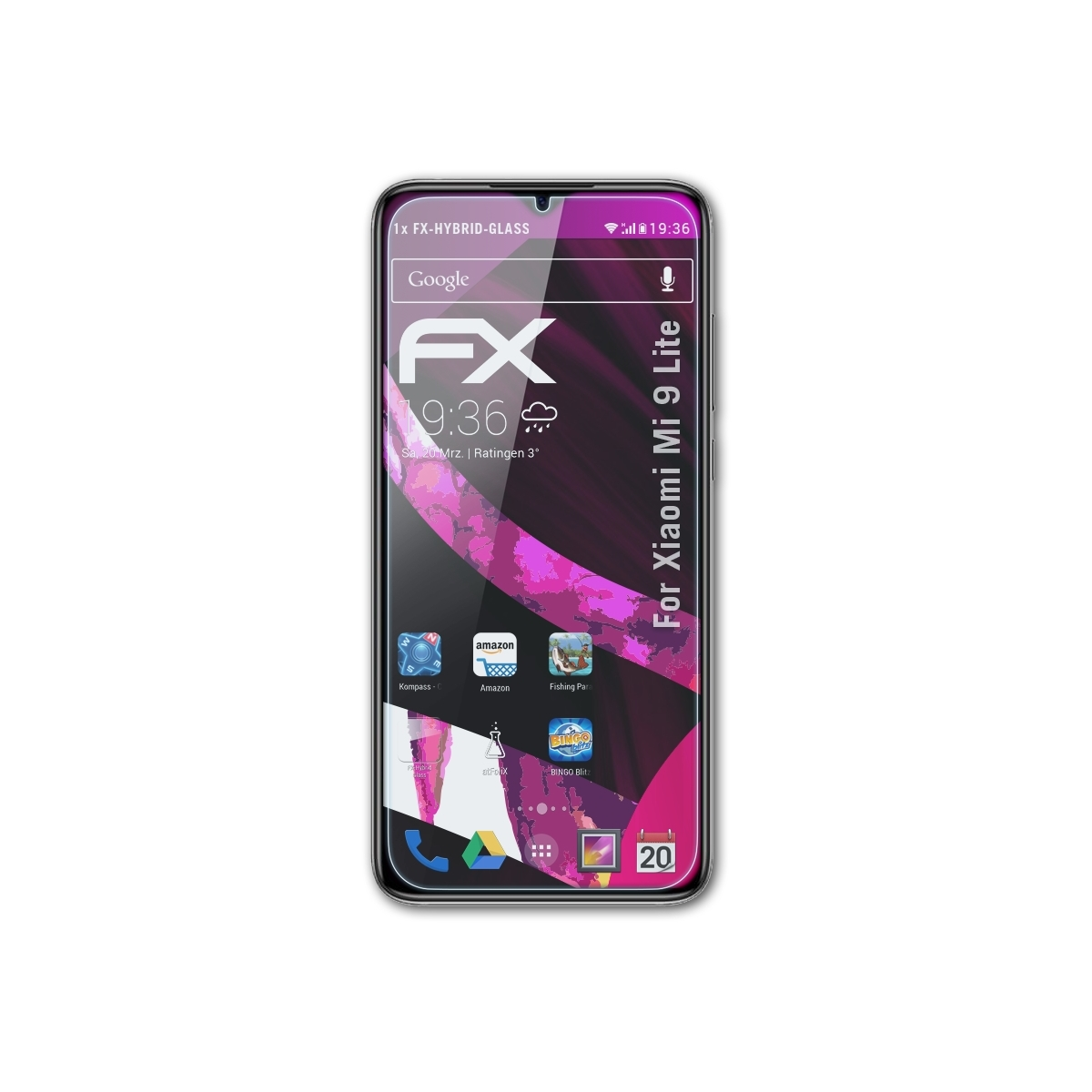ATFOLIX FX-Hybrid-Glass Schutzglas(für Xiaomi Mi 9 Lite)