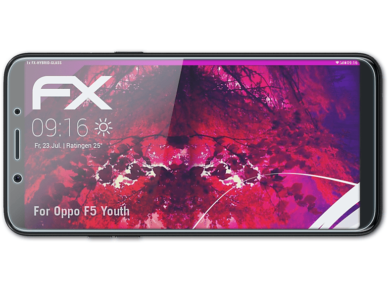 ATFOLIX FX-Hybrid-Glass Schutzglas(für Oppo F5 Youth)