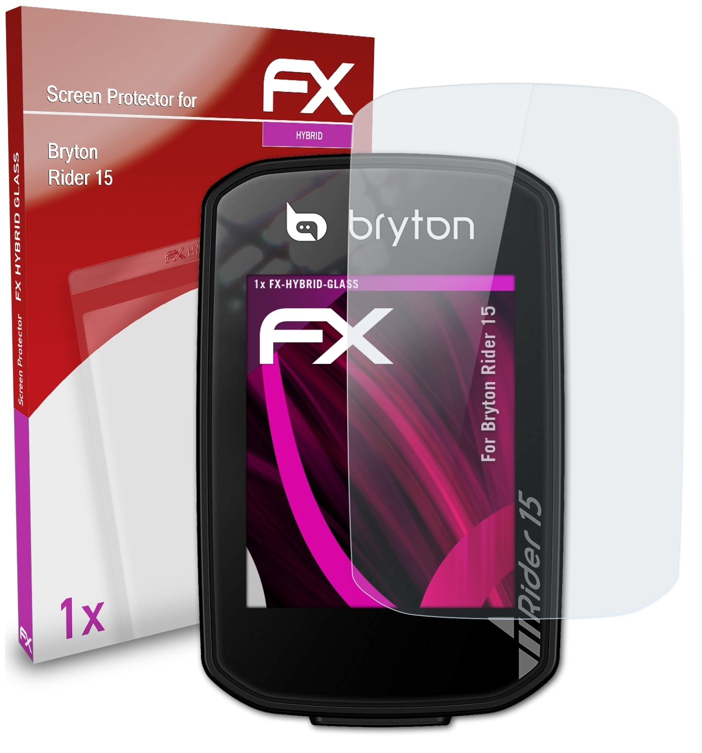 ATFOLIX FX-Hybrid-Glass Schutzglas(für Rider 15) Bryton