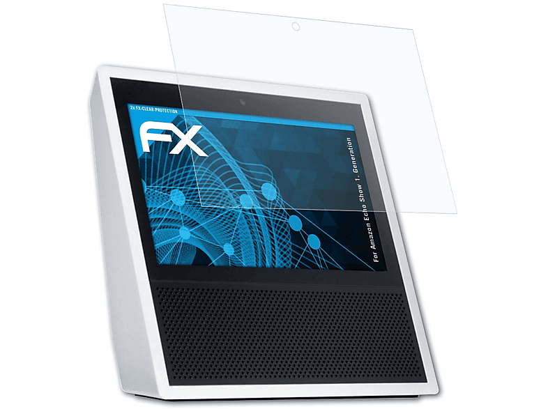 ATFOLIX 2x FX-Clear Displayschutz(für Amazon (1. Show Echo Generation))