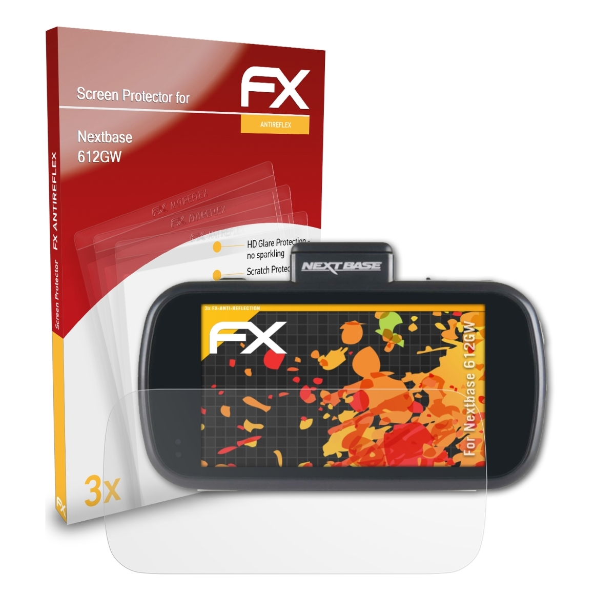 ATFOLIX 3x FX-Antireflex Displayschutz(für 612GW) Nextbase