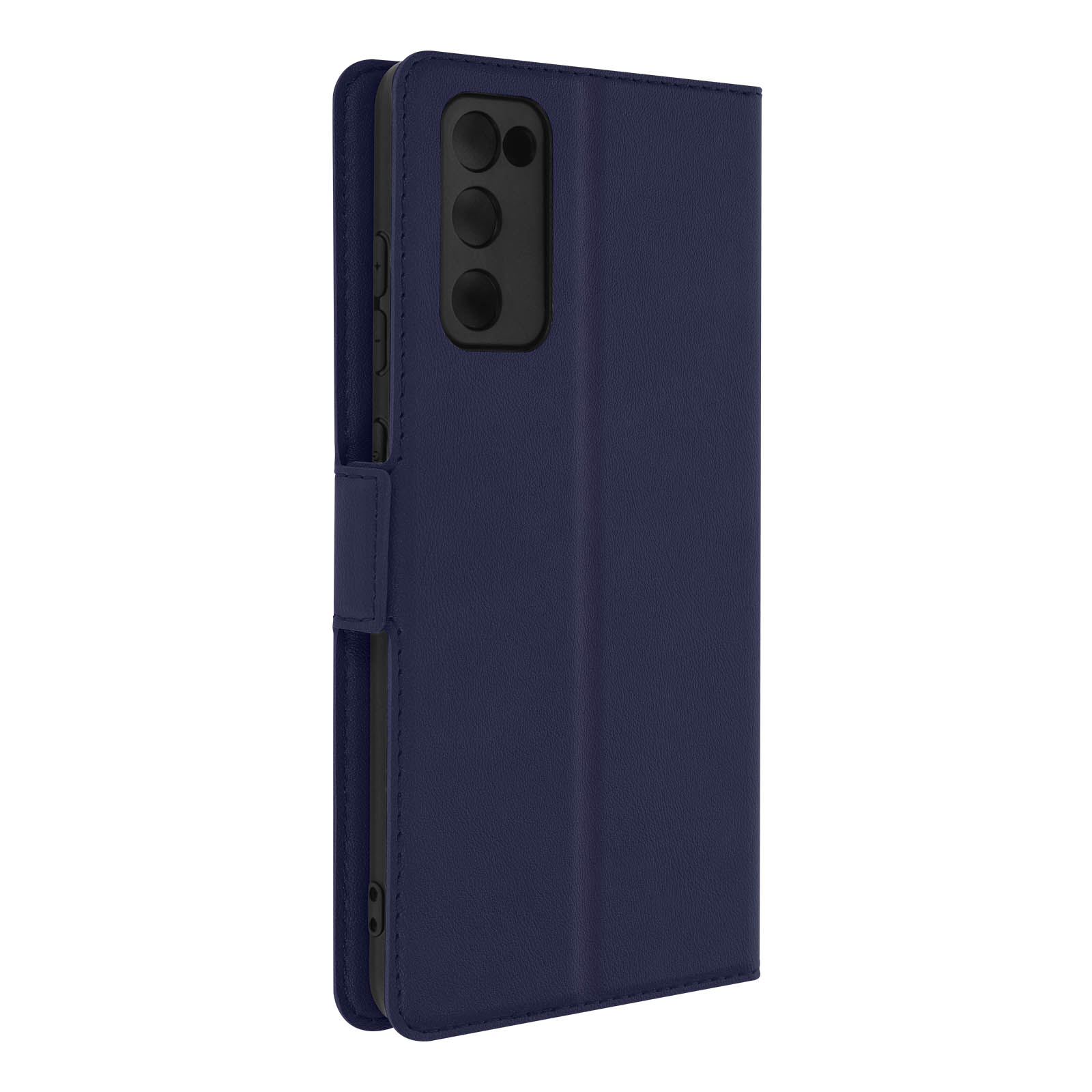 Una custodia per telefono blu navy chiusa.