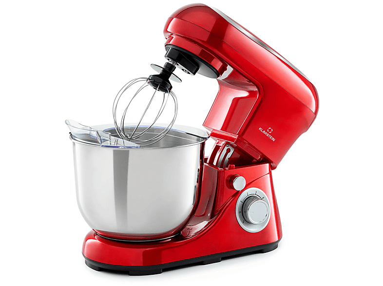 KLARSTEIN Bella Pico 2G Küchenmaschine Rot (Rührschüsselkapazität: 5 l, 1300 Watt)