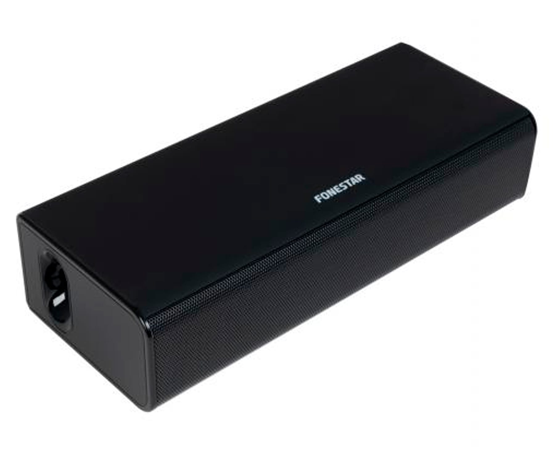 Una barra de sonido negra con la palabra 'FONESTAR' sobre un fondo blanco.