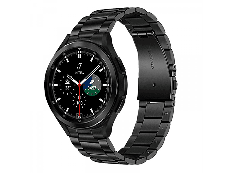 CASEONLINE (44mm), Schwarz Watch Galaxy Samsung, No-Gap, 4 Smartband,