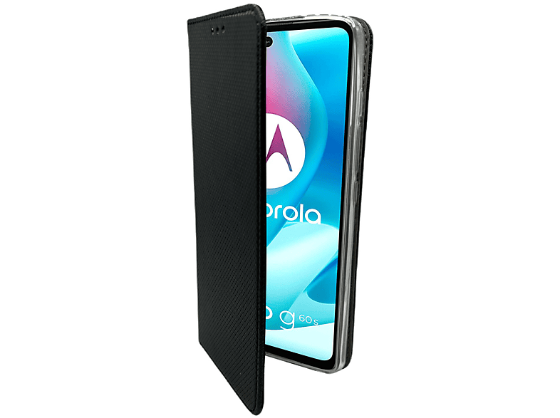 Backcover, G60S, Motorola, MOTO COFI Schwarz Buch-Tasche,