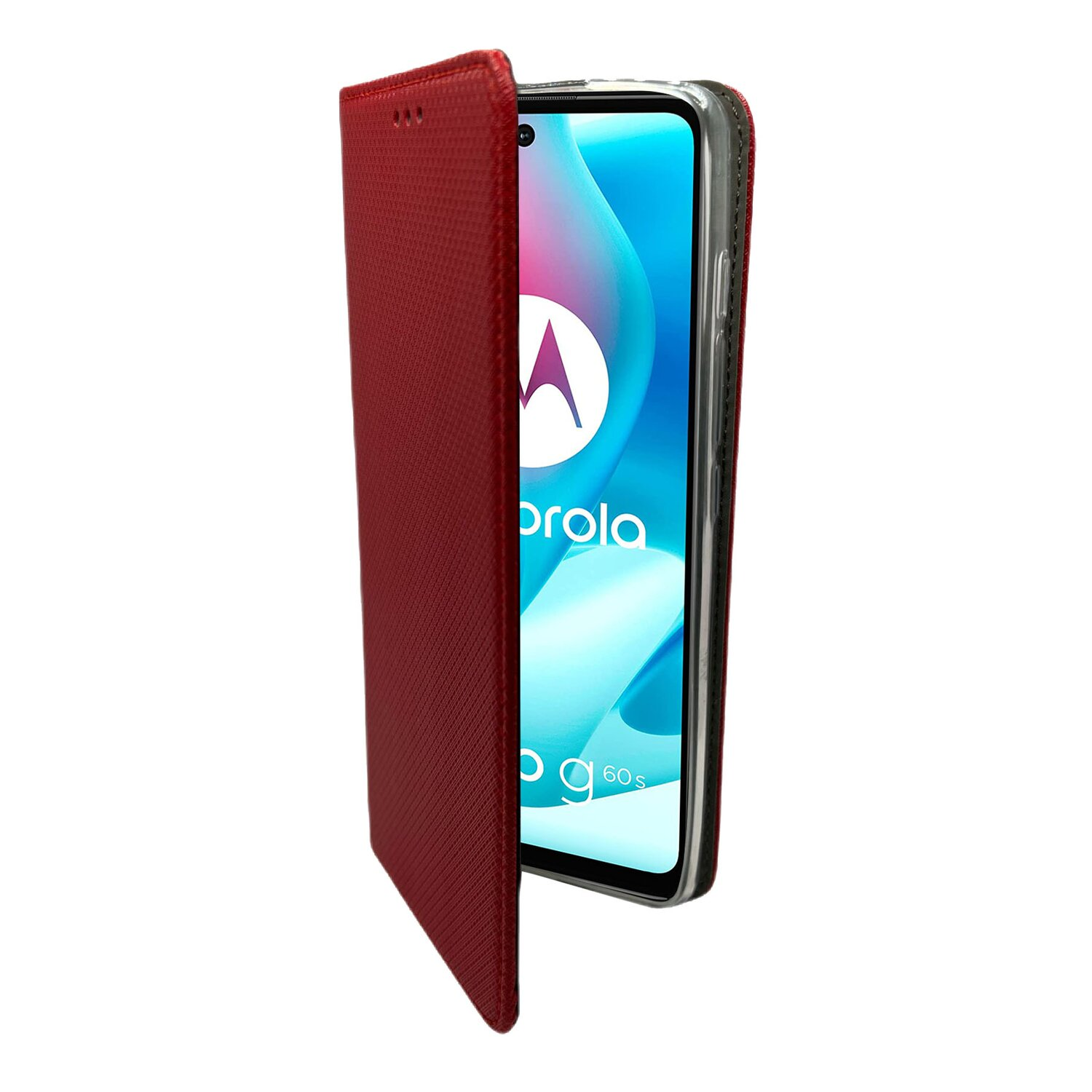 Motorola, MOTO G60S, Rot Backcover, Buch-Tasche, COFI