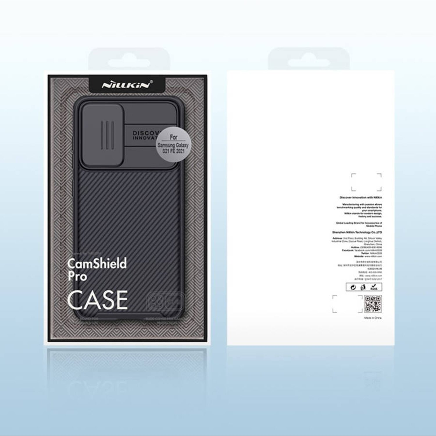 Backcover, Case, CamShield Schwarz S21 Samsung, FE, Galaxy NILLKIN