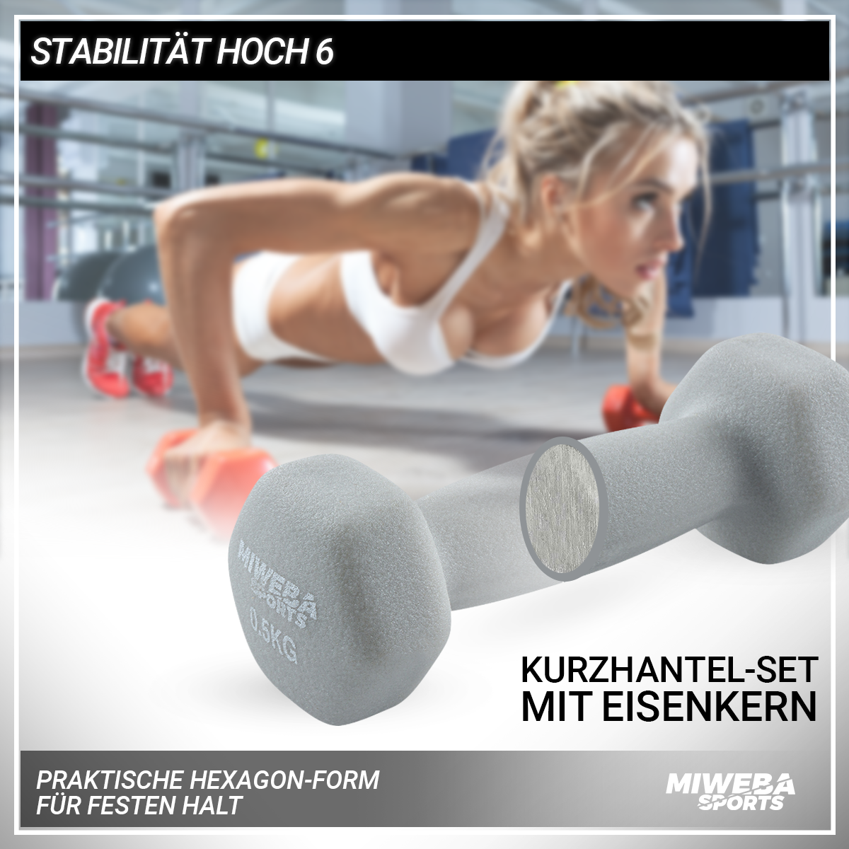 Gymnastikhanteln Königsblau 2er Set NKH100 SPORTS MIWEBA Kurzhantel,